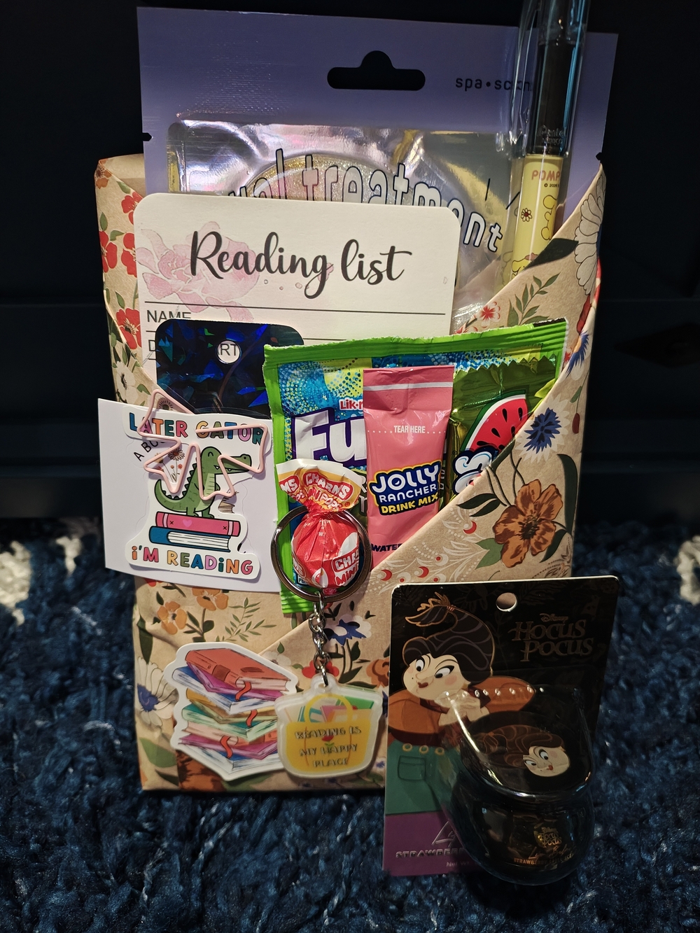 Floral Reading List Gift Caddy - Multi-Color